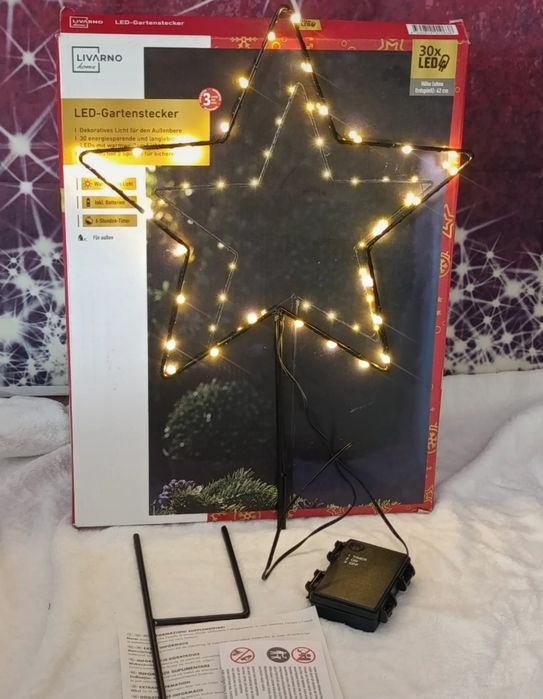 Livarno Home – Mrugająca Gwiazda Ogrodowa 30×LED