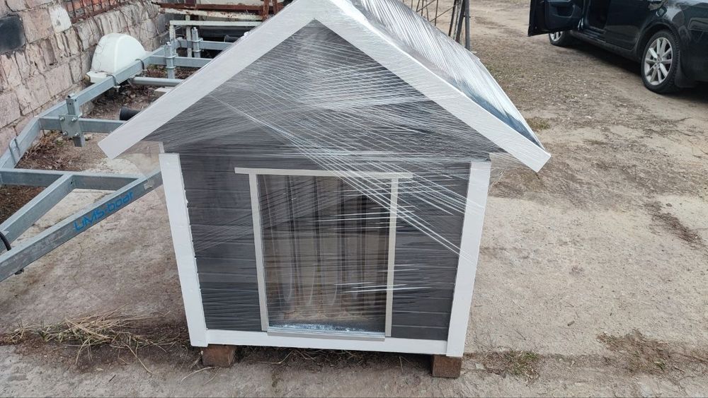 Будка утеплена для великих і середніх порід собак