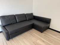 Narożnik sofa z funkcją spania ikea FRIHETEN „skóra”