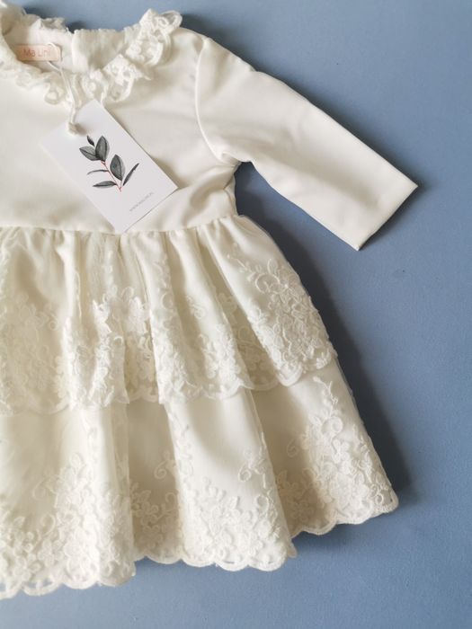 NOWA sukienka na chrzest chrztu sesja święta Koronka Ma lini 56/62