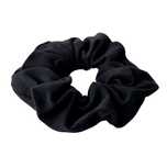 Gumka do włosów typu Scrunchie uszyta z gładkiej bawełny Anwen Czarna