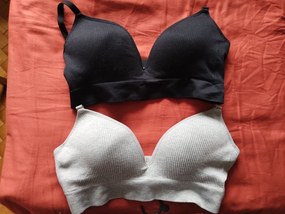 Топ бюстик бюстгальтер в рубчик L/XL