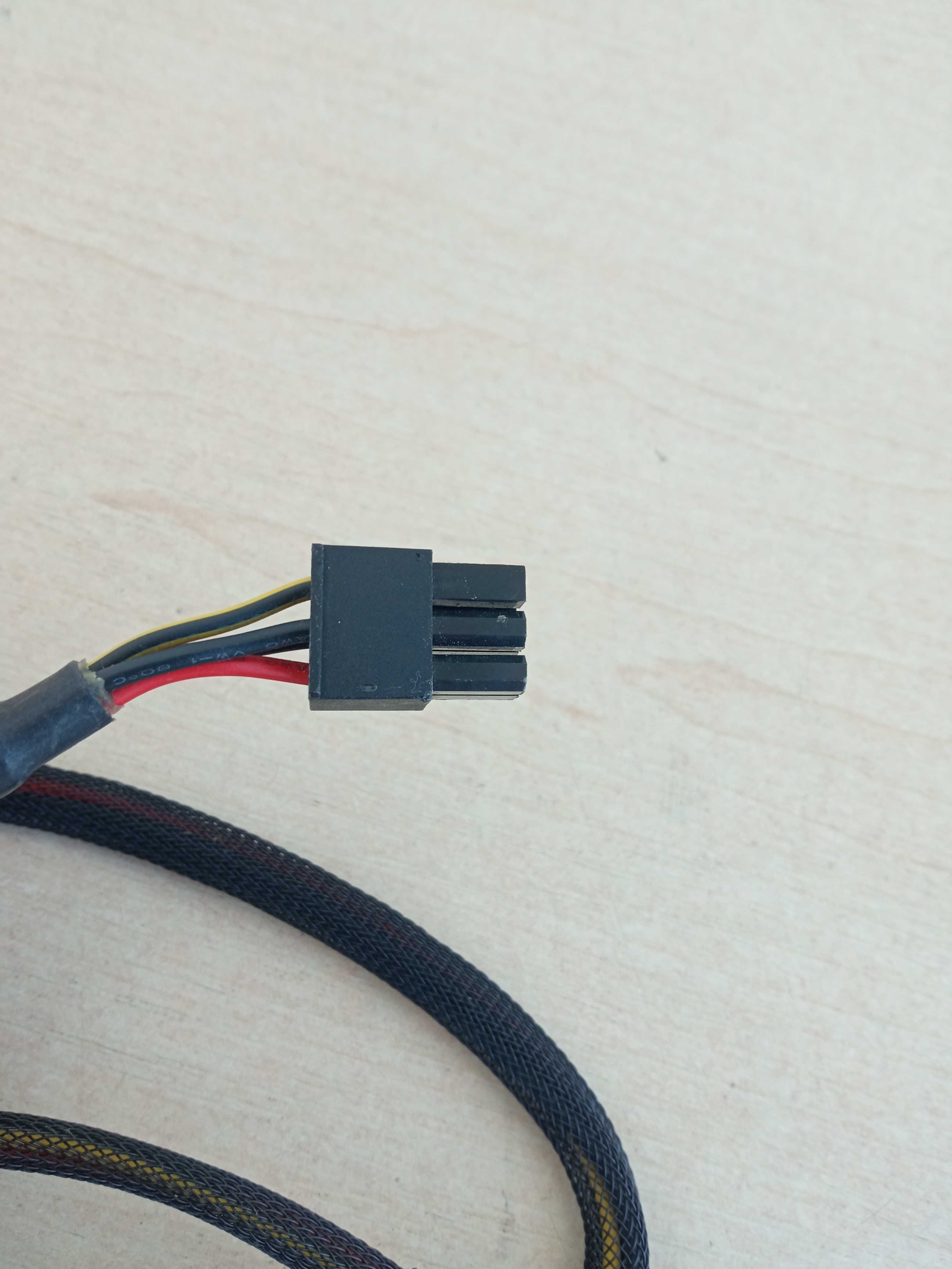 Кабель для модульного блоку живлення 6 pin на 3x molex