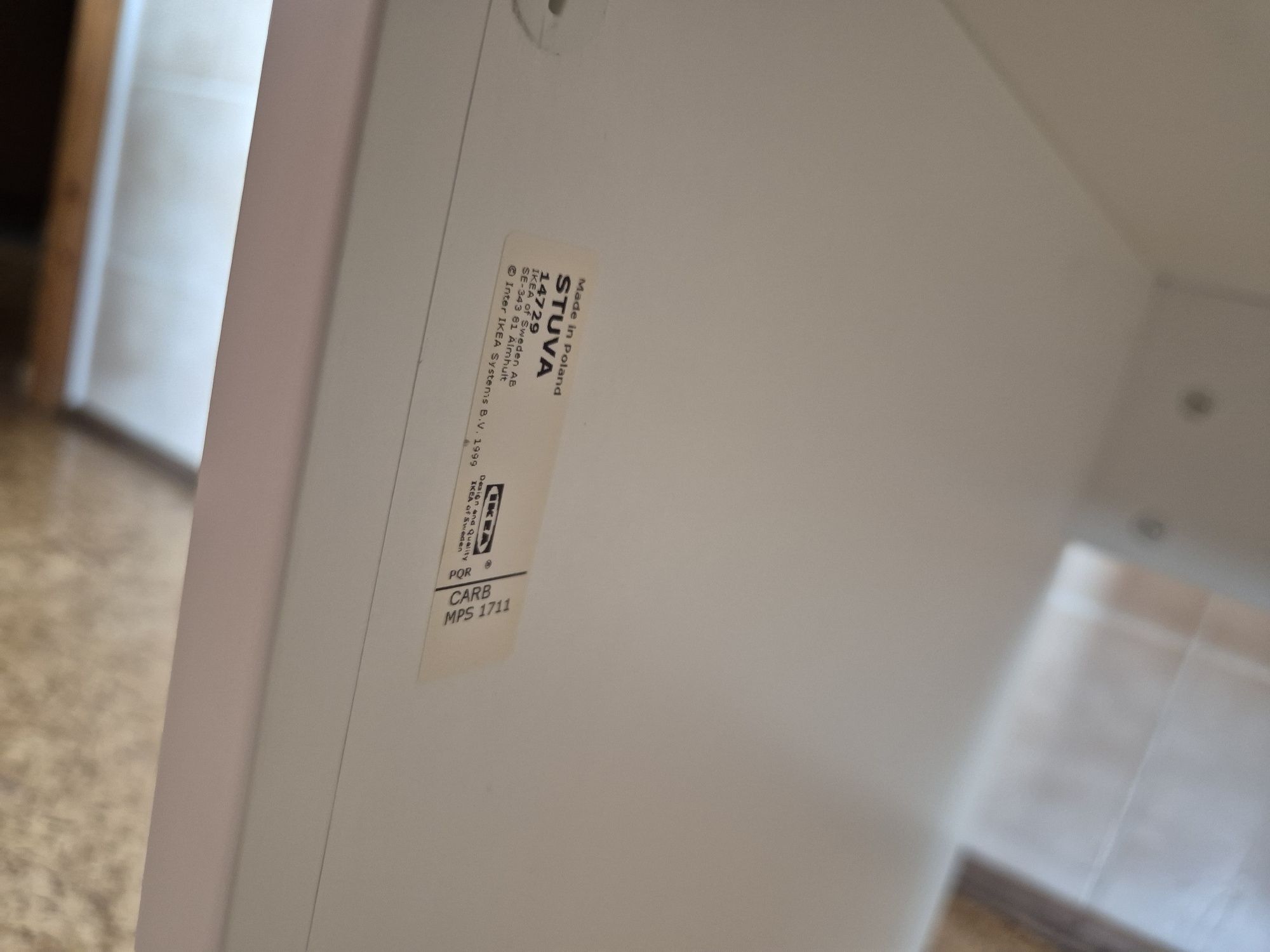 Stuva biały ława IKEA 90x49x48 (dł x szer x wys)