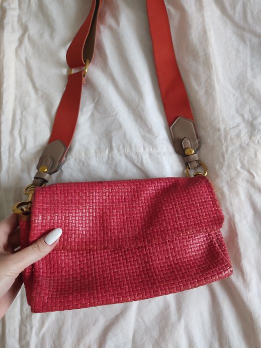 Сумка Massimo Dutti плетенная, кожа