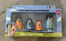 Bluey Happy Dog & Family,
 ruchome figurki