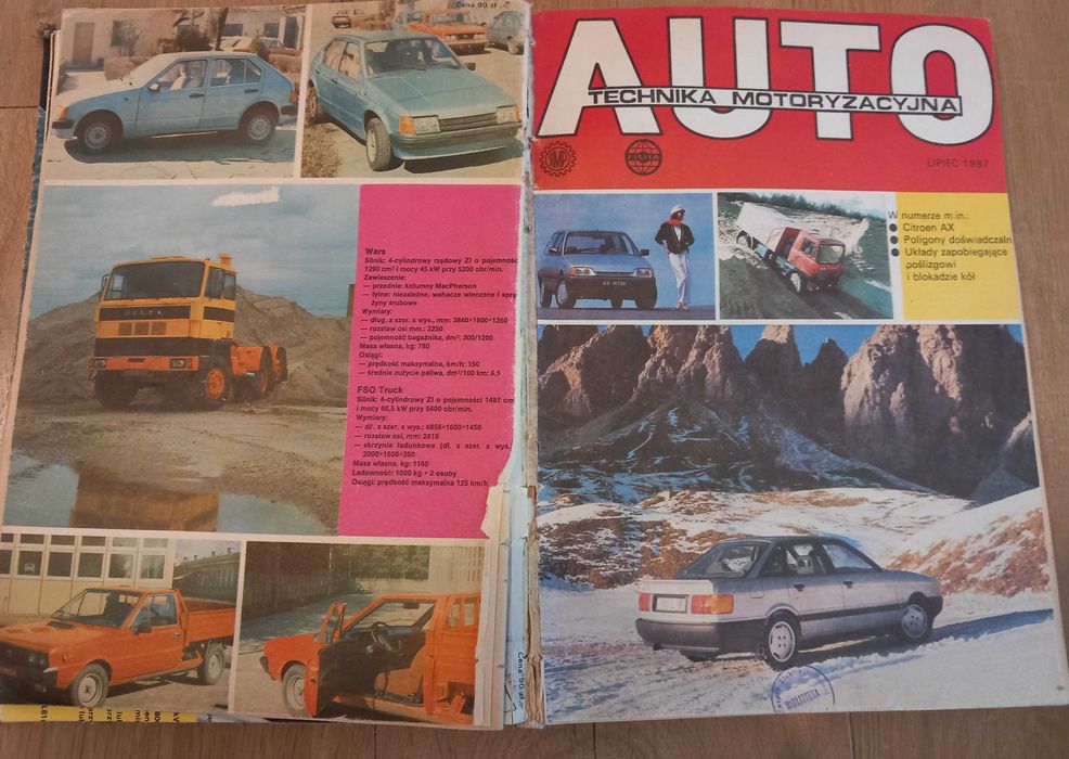 Czasopismo Technika Motoryzacyjna 1987 zbiór 12 wydań