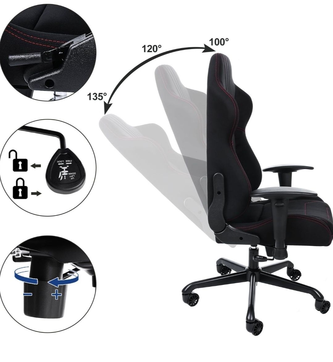 Fotel gamingowy Songmics RCG04B czarny