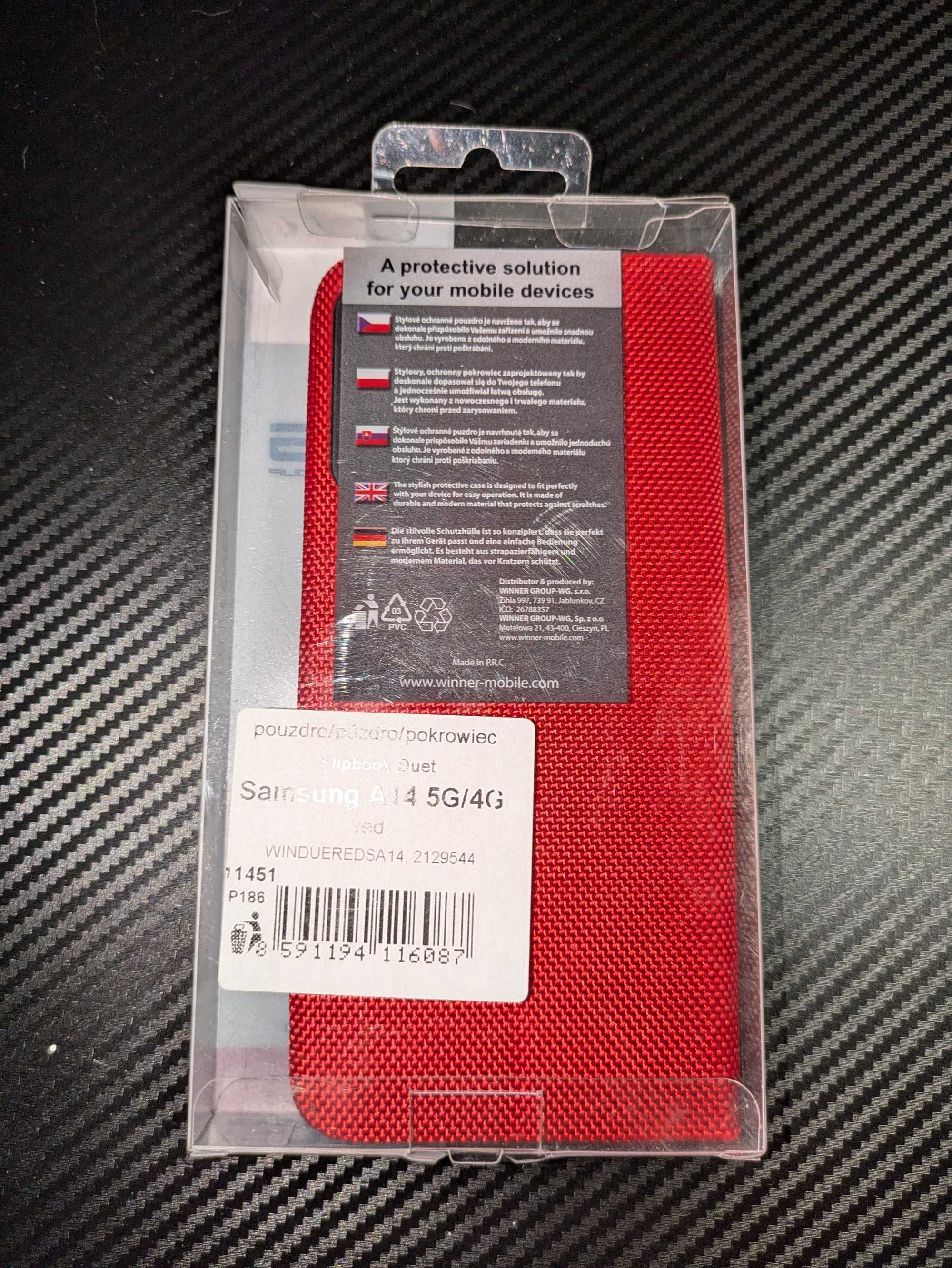 Etui Winner group flipbook duet samsung a 14 5g/4g red