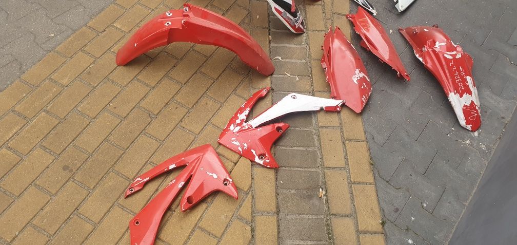 Plastiki boczek błotnik tył przód 250 plastron 09-12 Honda crf 450