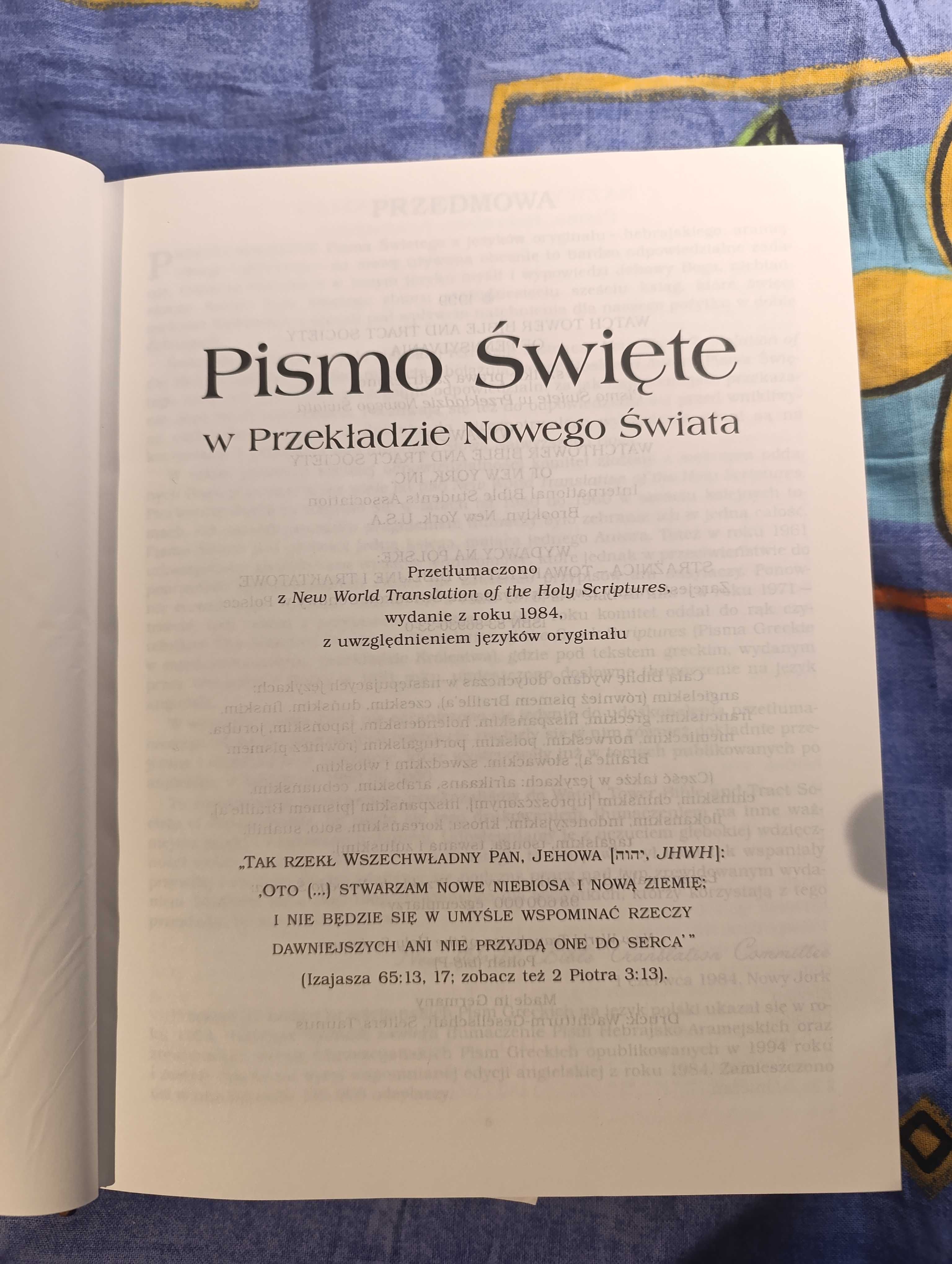 Pismo Święte w przekazie Nowego Świata