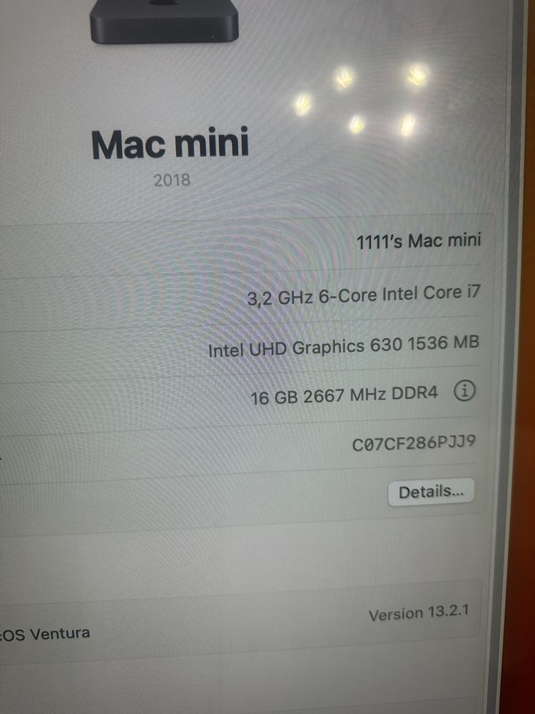 Mac mini i7 16Gb HD 512Gb
