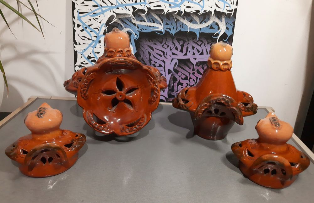 Сім'я індиків статуетка кераміка майоліка Виноградів ссср