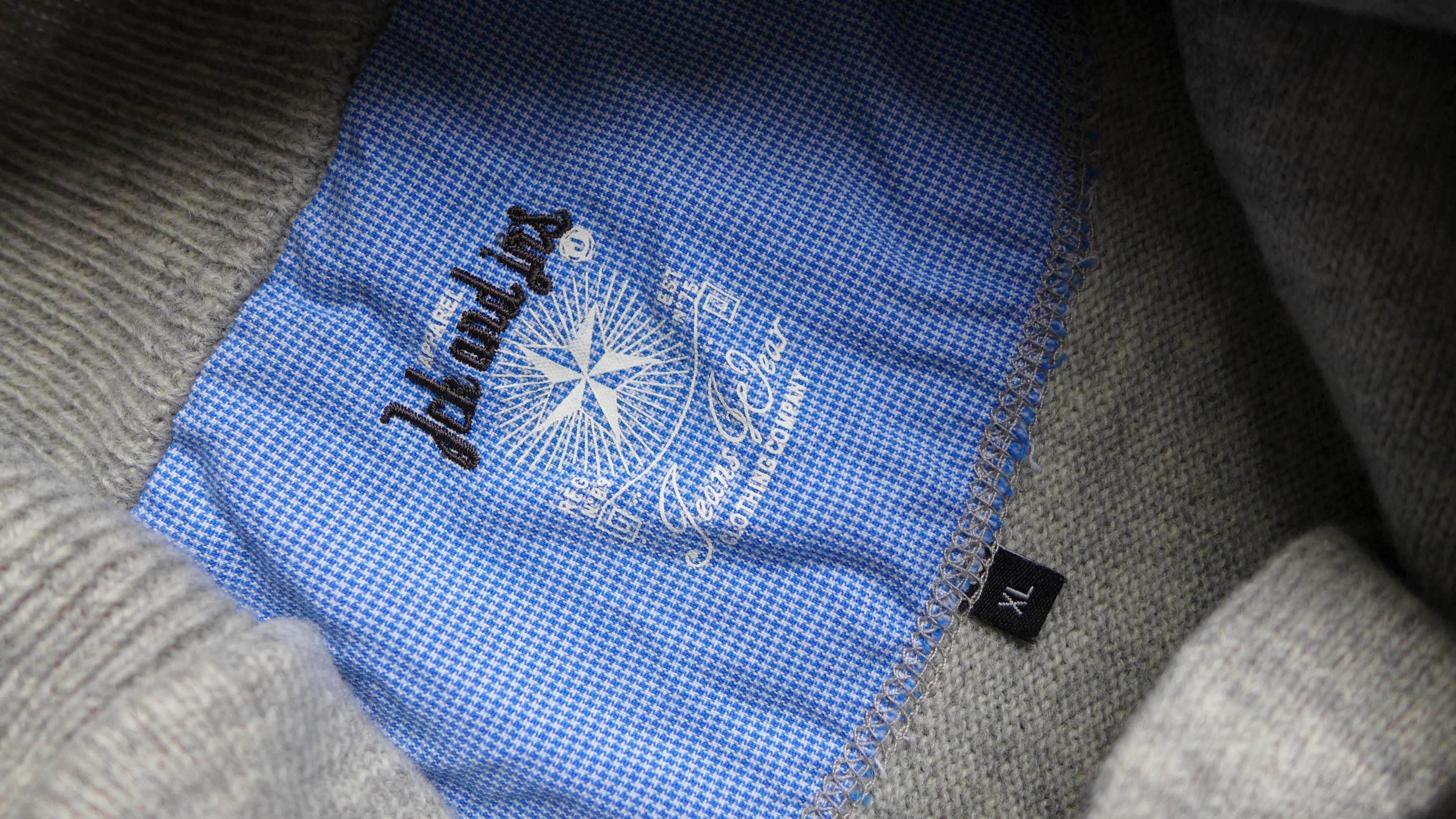 Miejski wełniany lekki sweter męski zamiast marynarki / bluzy L M