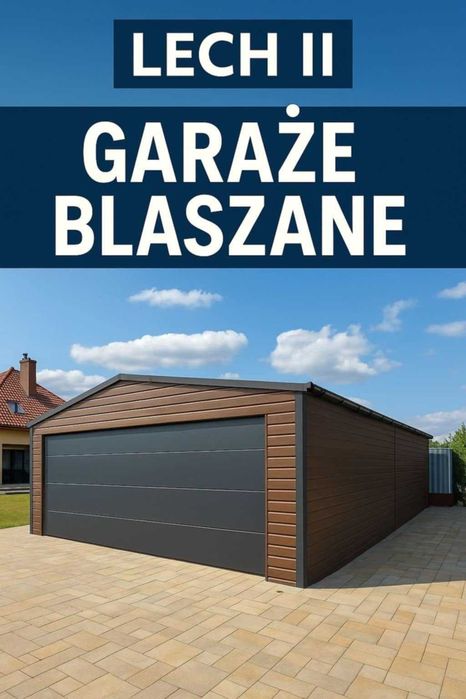 Garaż Drewnopodobny Garaże Blaszak Blaszany Schowki OgrodoweNowoczesne