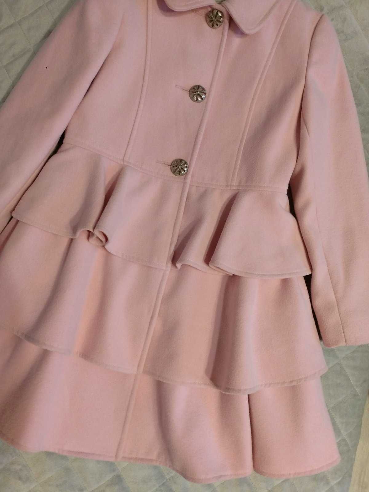 Розовое Пальто на девочку MONSON 8-10лет