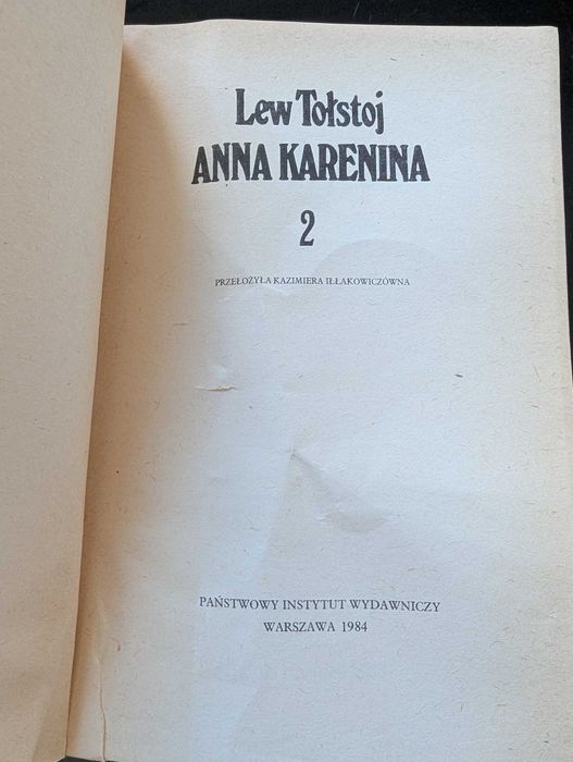 Anna Karenina tom 1 i 2