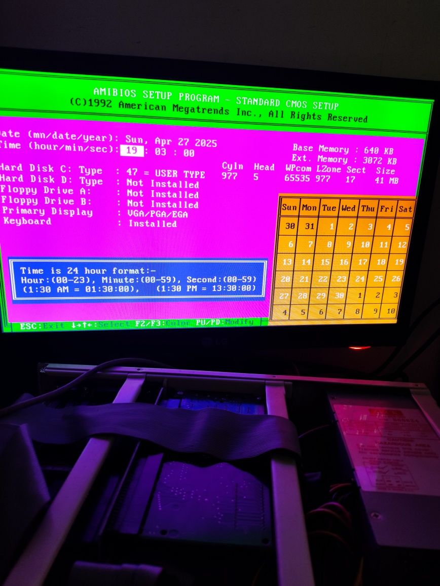 Retro zabytkowy komputer 386 AMD 40mhz
