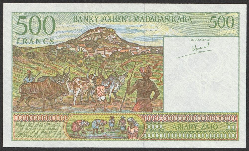 Madagaskar 500 franków 1994 - A - stan bankowy UNC