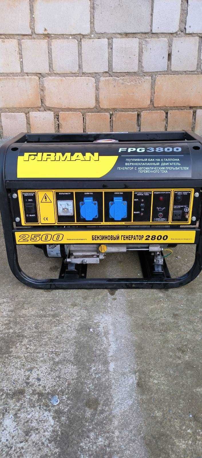 Генератор бензиновий  2.8 кВт Firman FPG 3800, б/В, Самовивіз
