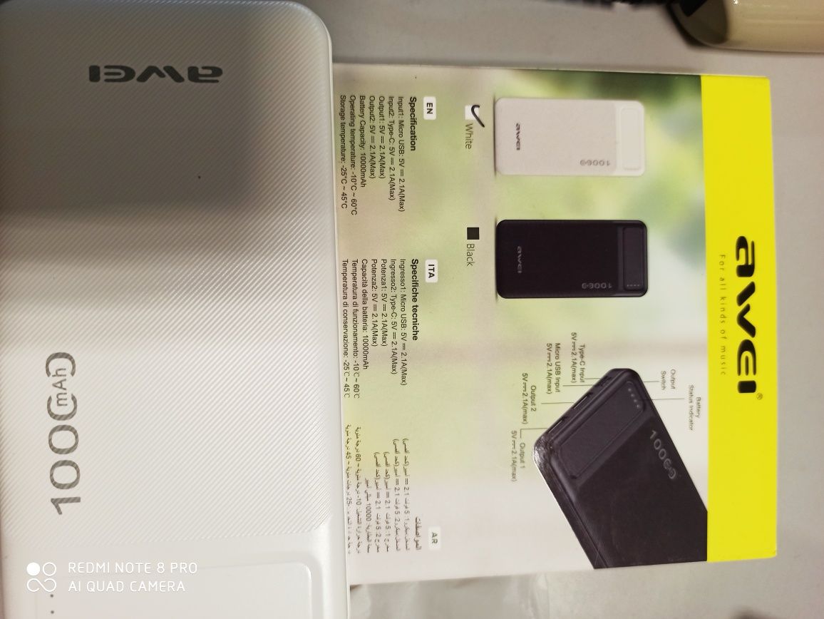 Power bank AWEI P5K 10000mAh