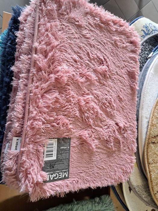 Puchaty dywanik dywan 40x60 róż pudrowy