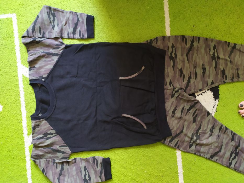 Świetne moro baggy bluza spodnie 152 polska firma super polecam