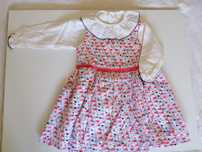 Conjunto vestido e body de menina 9 meses
