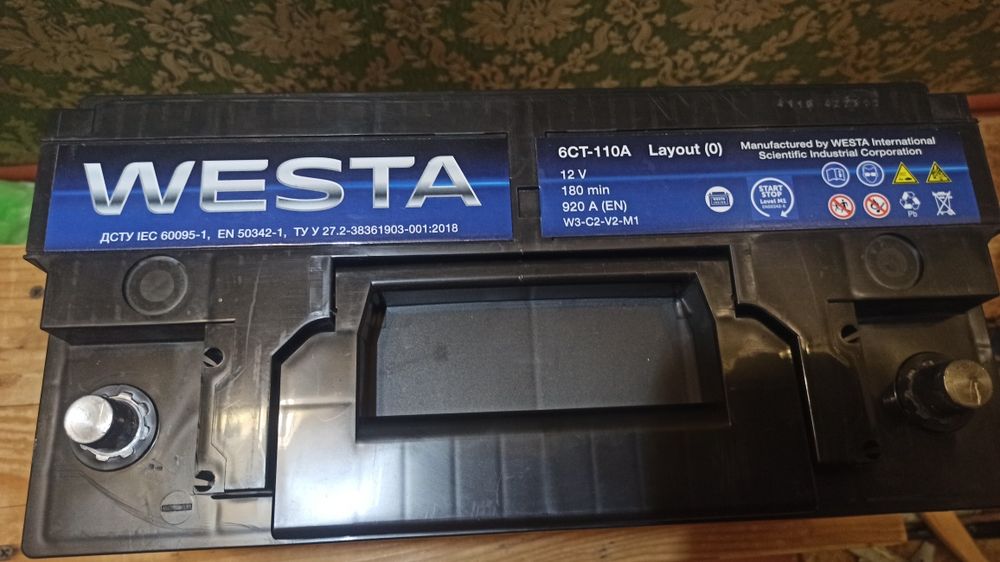 Westa 6CT-110 А 110Ah 920A 12V «+» справа (WEFB110)