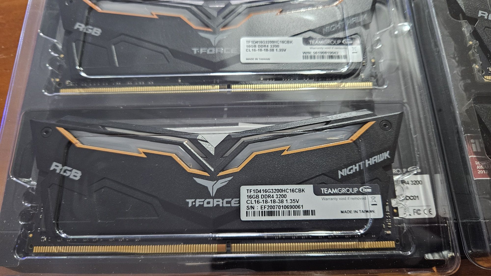 Memórias Team Group T-Force Night Hawk RGB DDR4 3200mhz 64GB 4x16 CL16