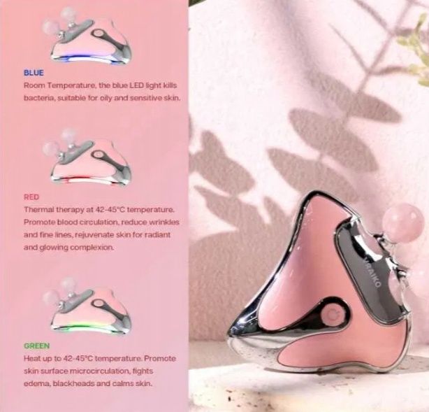 Jade Roller i urządzenie Gua Sha, Narzędzia do twarzy Gua Sha 4 w 1