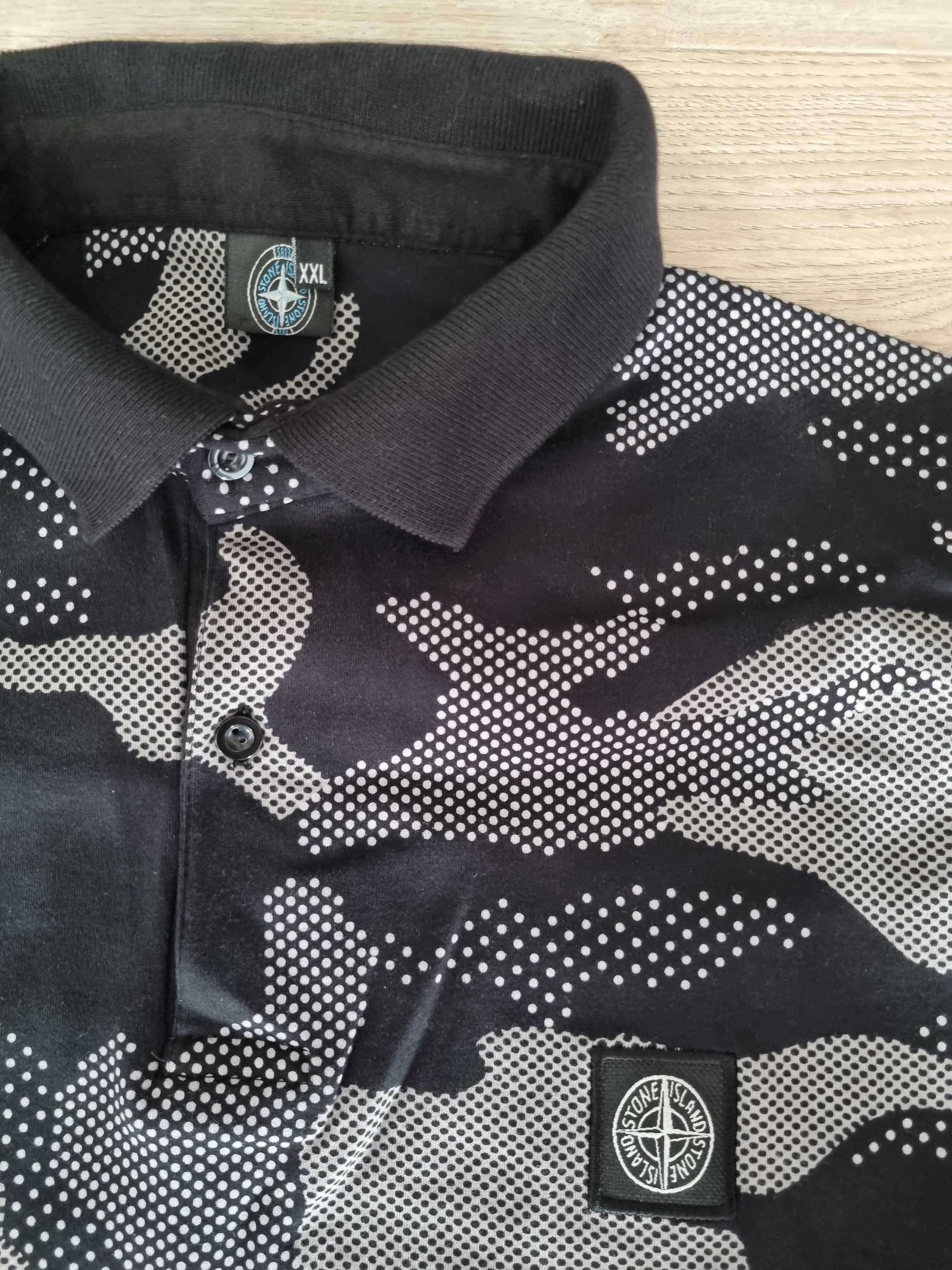 Męska koszulka POLO z kołnierzykiem Stone Island rozmiar XXL jak NOWA