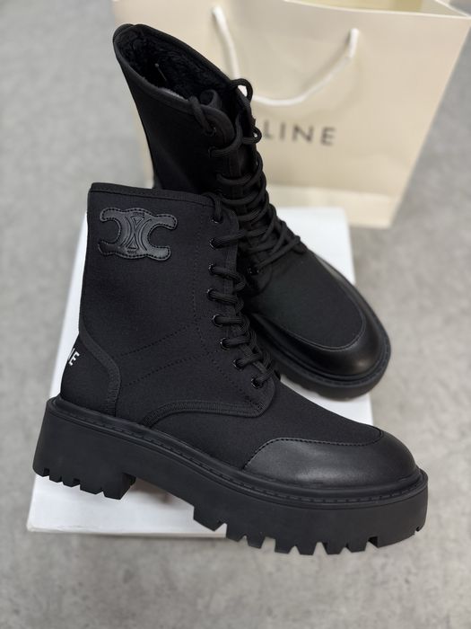 Жіночі ботинки черевики Celine bullky laced челси зимові