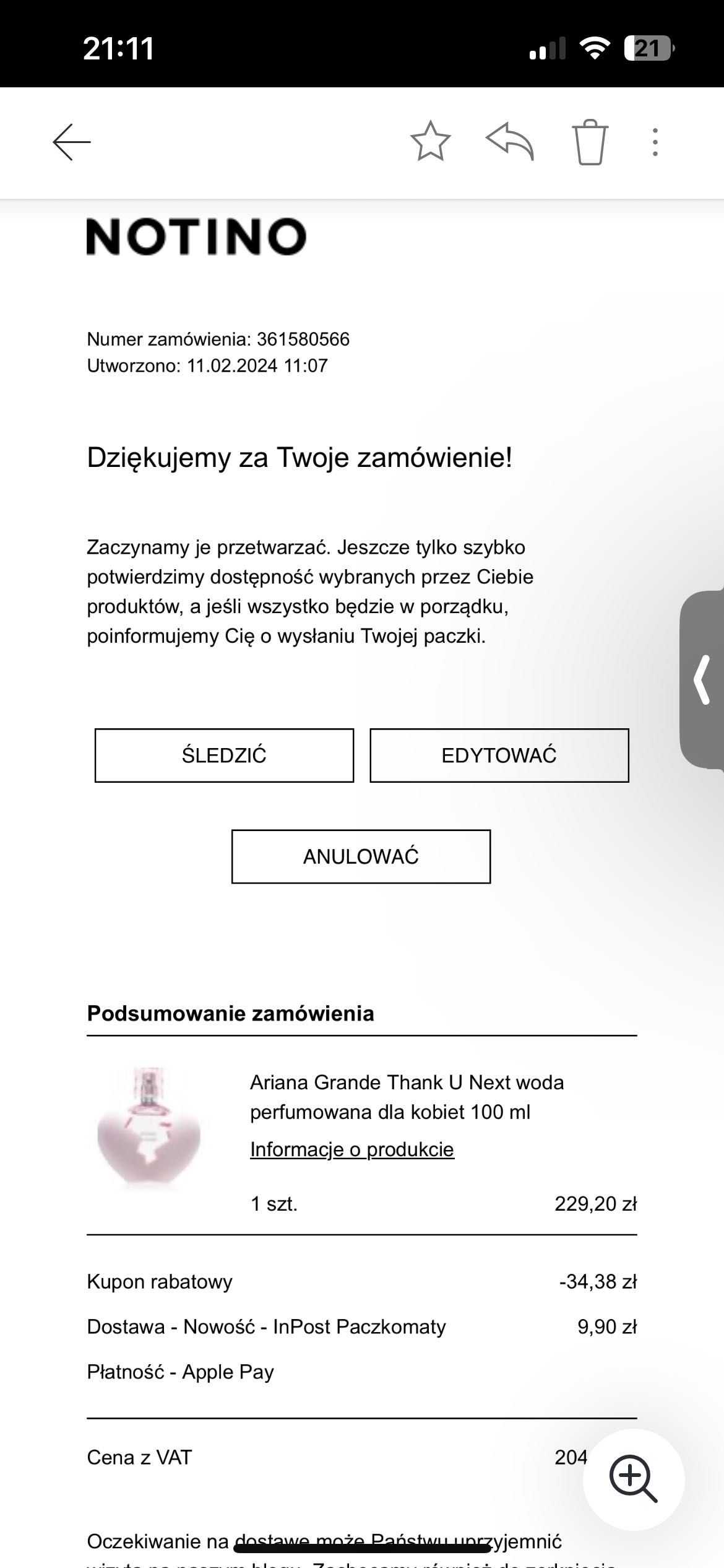 Ariana Grande Thank U Next 100ml