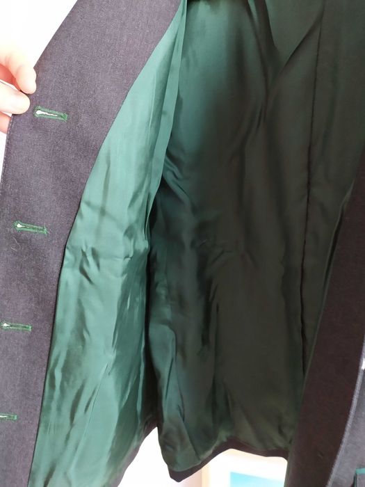 Nowa grafitowa marynarka damska wełniana żakiet bawarska ludowa 52 6XL