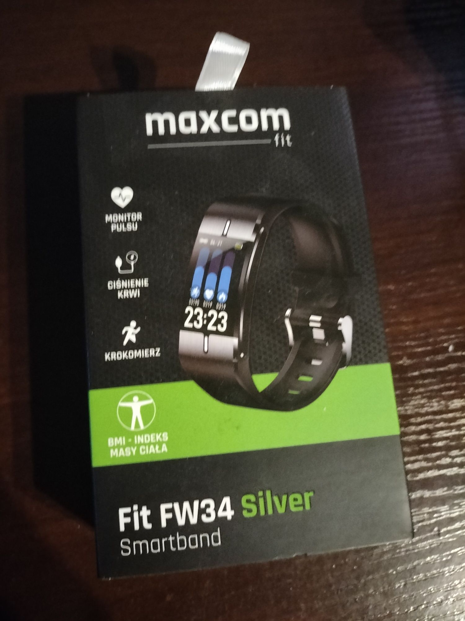 Smartband Fit FW34 Silver czarna