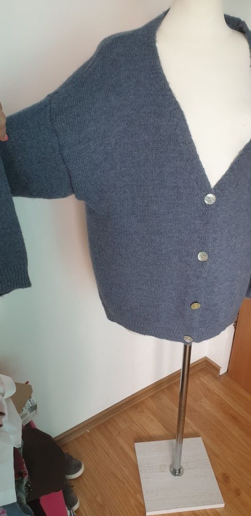 Sweter Uniwersalny rozm Over siz Narzutka bluza Retro Vintage kardigan