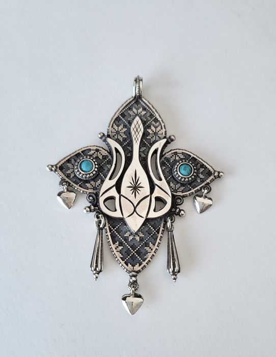 Крест серебро в Этническом Украинском  стиле