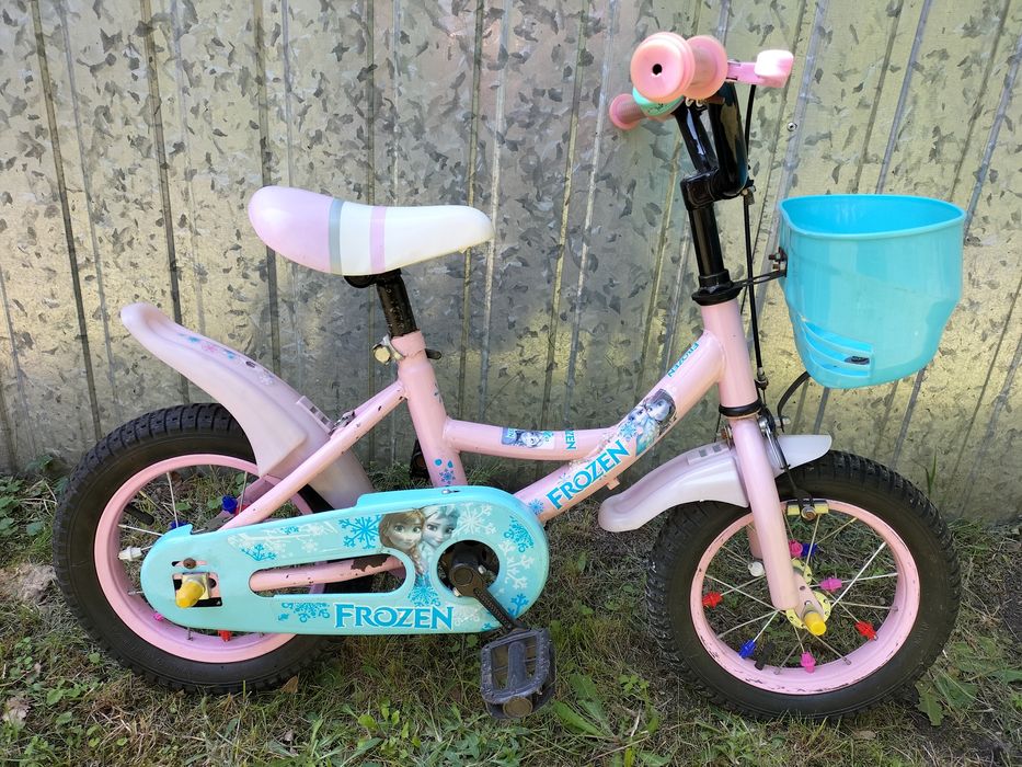 Rower dla dziewczynki dziecka 12 cali Kraina lodu do nauki jazdy