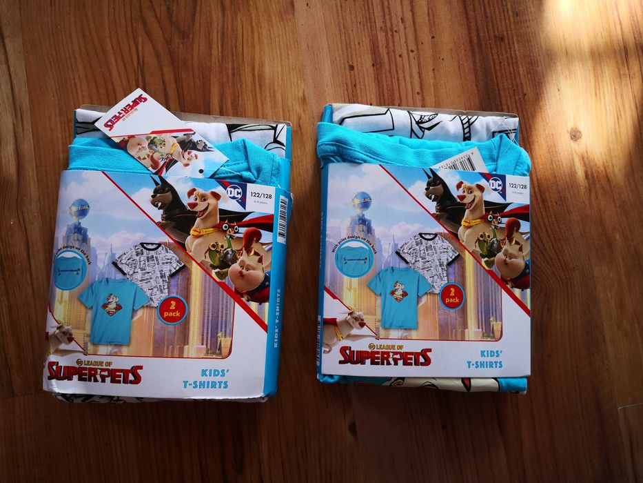 Koszulki dla bliźniaków roz 122-128