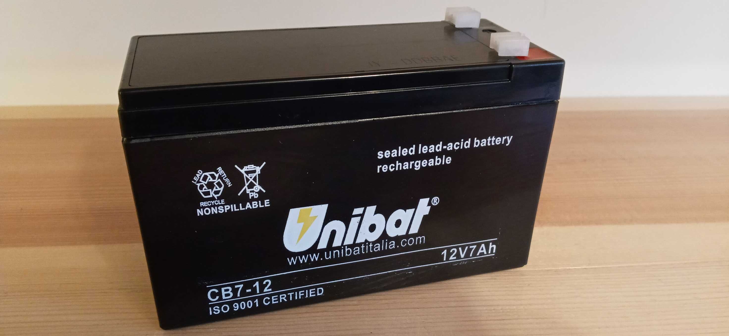 Akumulator Żelowy UNIBAT CB 7Ah 12V Do UPS Zabawek Łodzi Radia LED