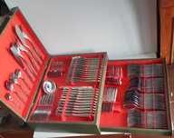 Retro Vintage Antigo Faqueiro 122 Peças Inox Super Incompleto c Estojo