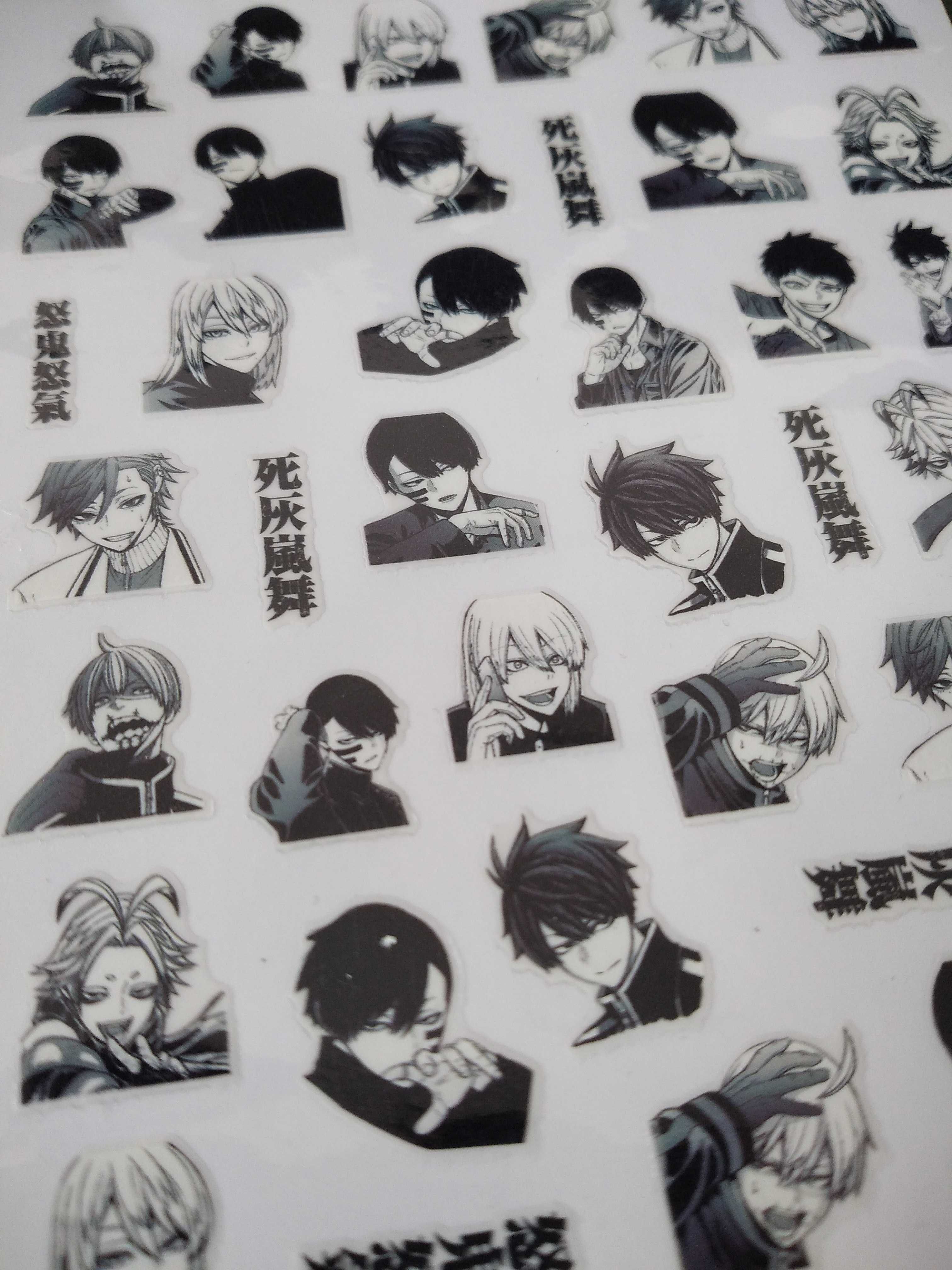 Nails stickers anime boys наклейки на нігті аніме стікери аниме