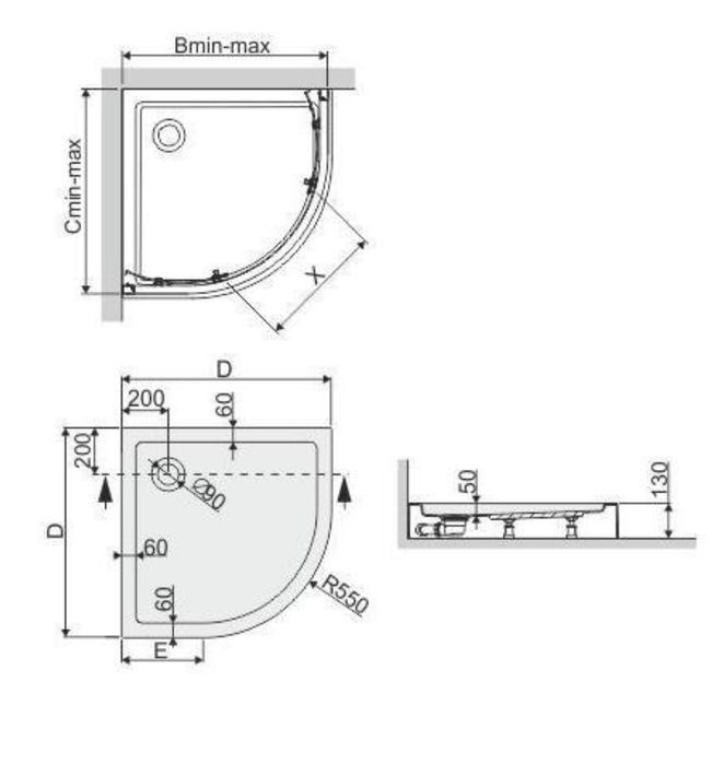 Brodzik prysznicowy 90x90