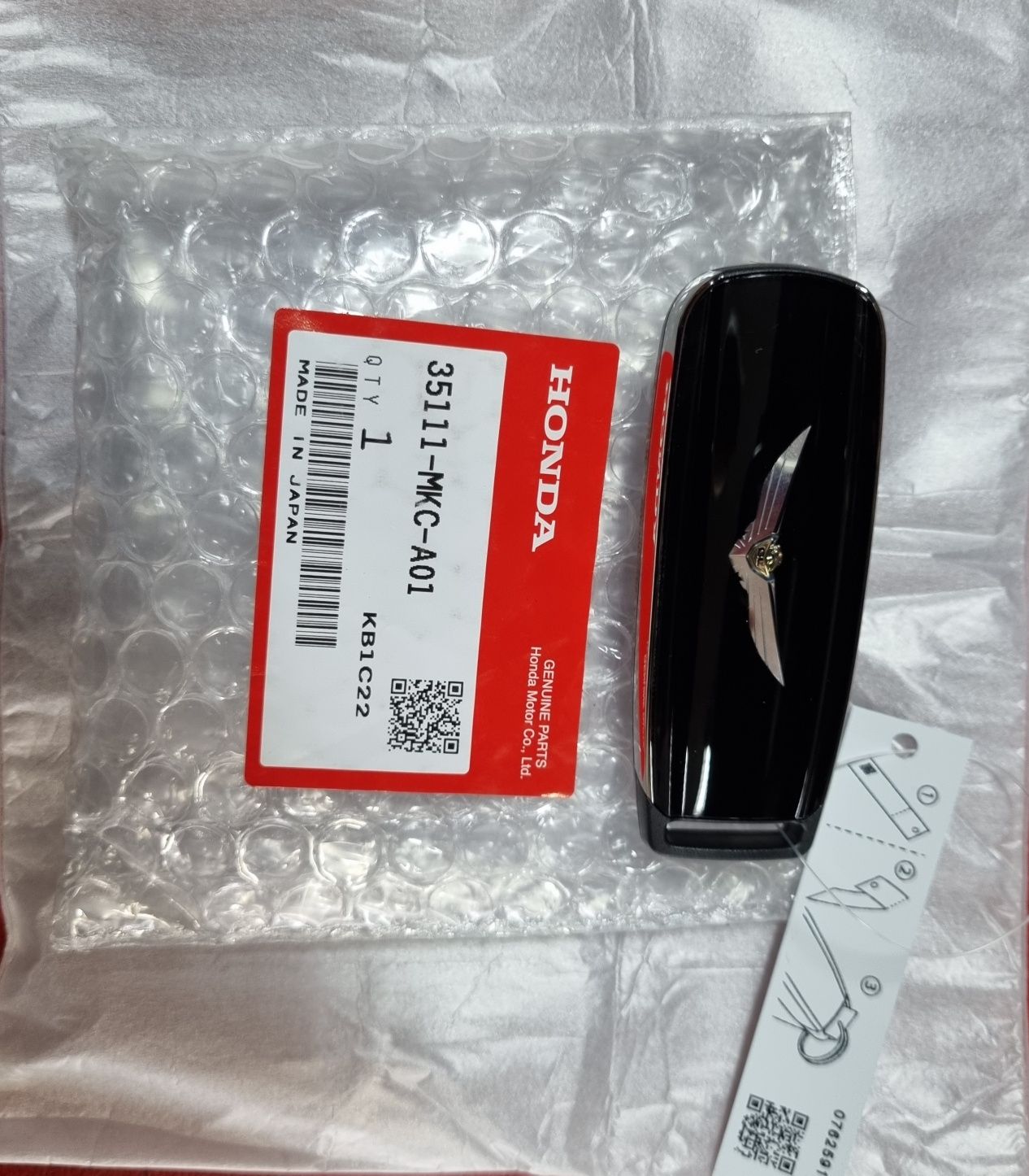 Nowy oryginalny kluczyk honda gl1800 goldwing smart key 18-20r