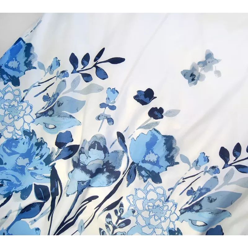 Bawełniana pościel Bielbaw Premium Flo błękit 220 x 200 [cm]