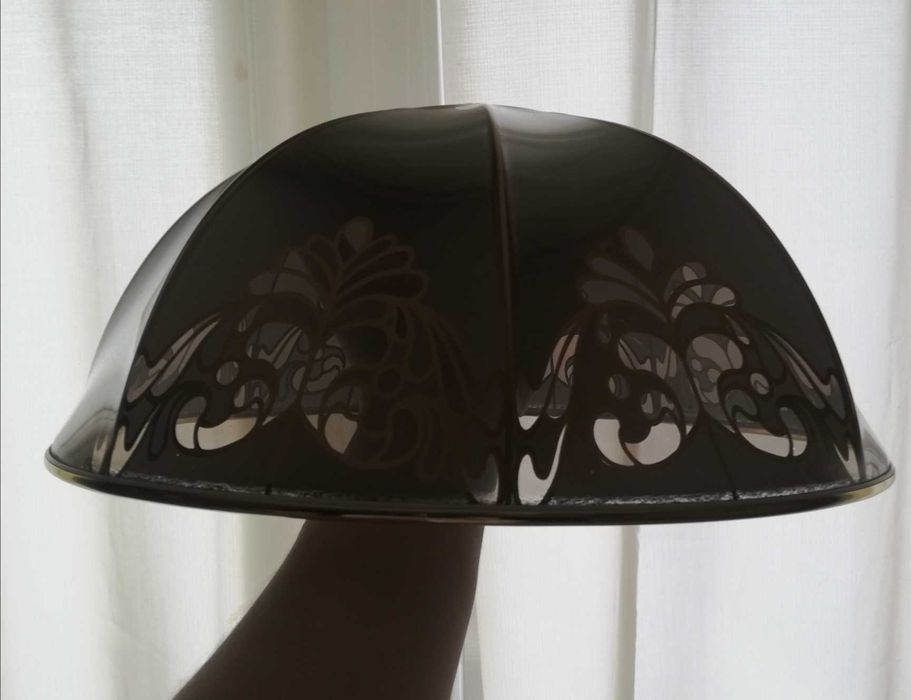 klosz do kuchni plastikowy lekki tworzywo złote zdobienia 4/16/38cm