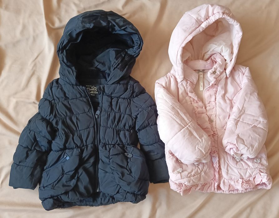 Kurtki zimowe dla dziewczynki, rozmiar 80.