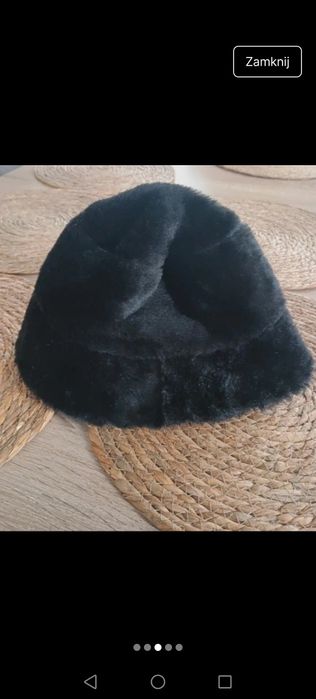 Kapelusz czarny zimowy Party Hat one się nowy