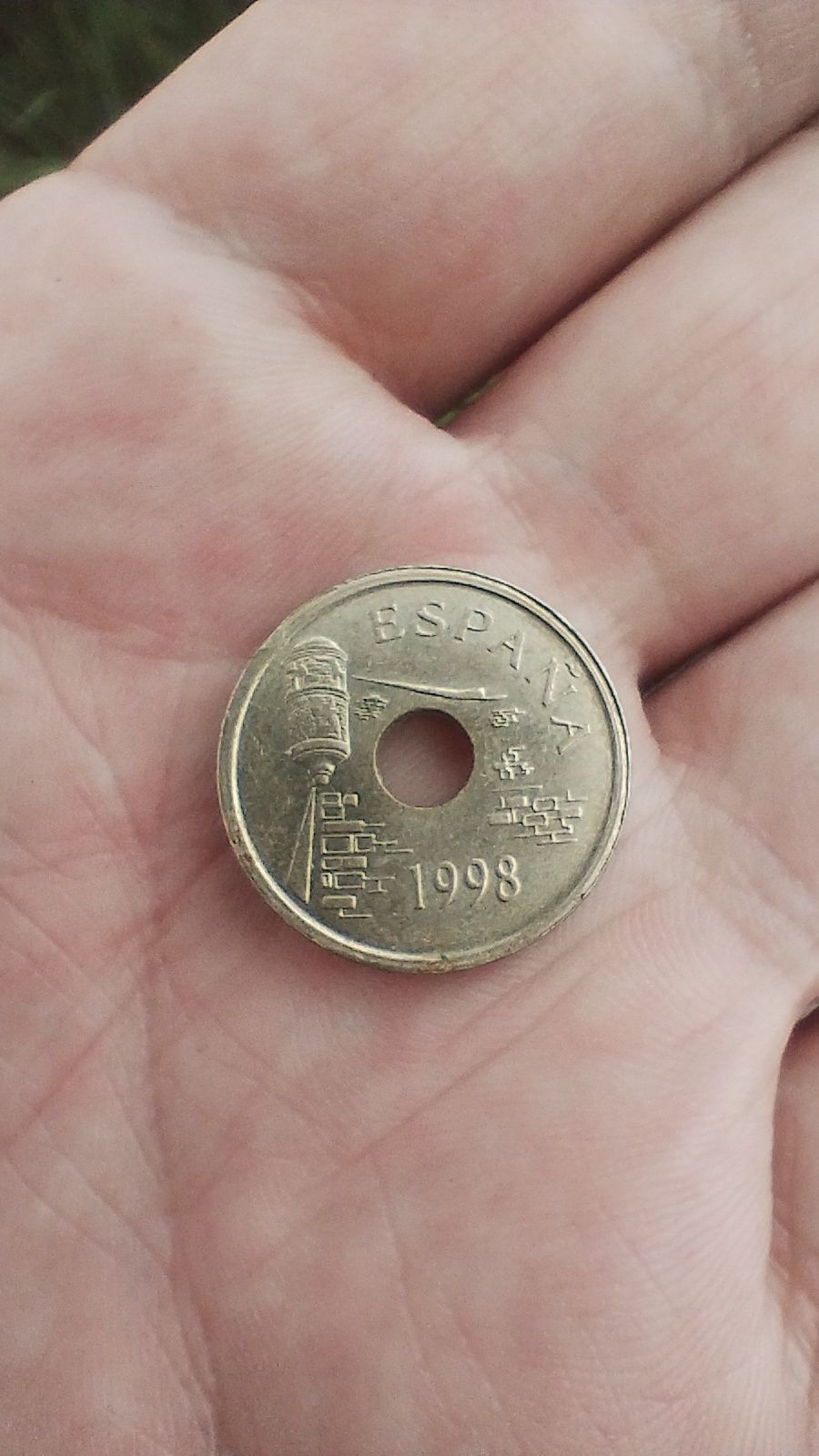 25 ptas, espana, 1998, moneta hiszpańska,